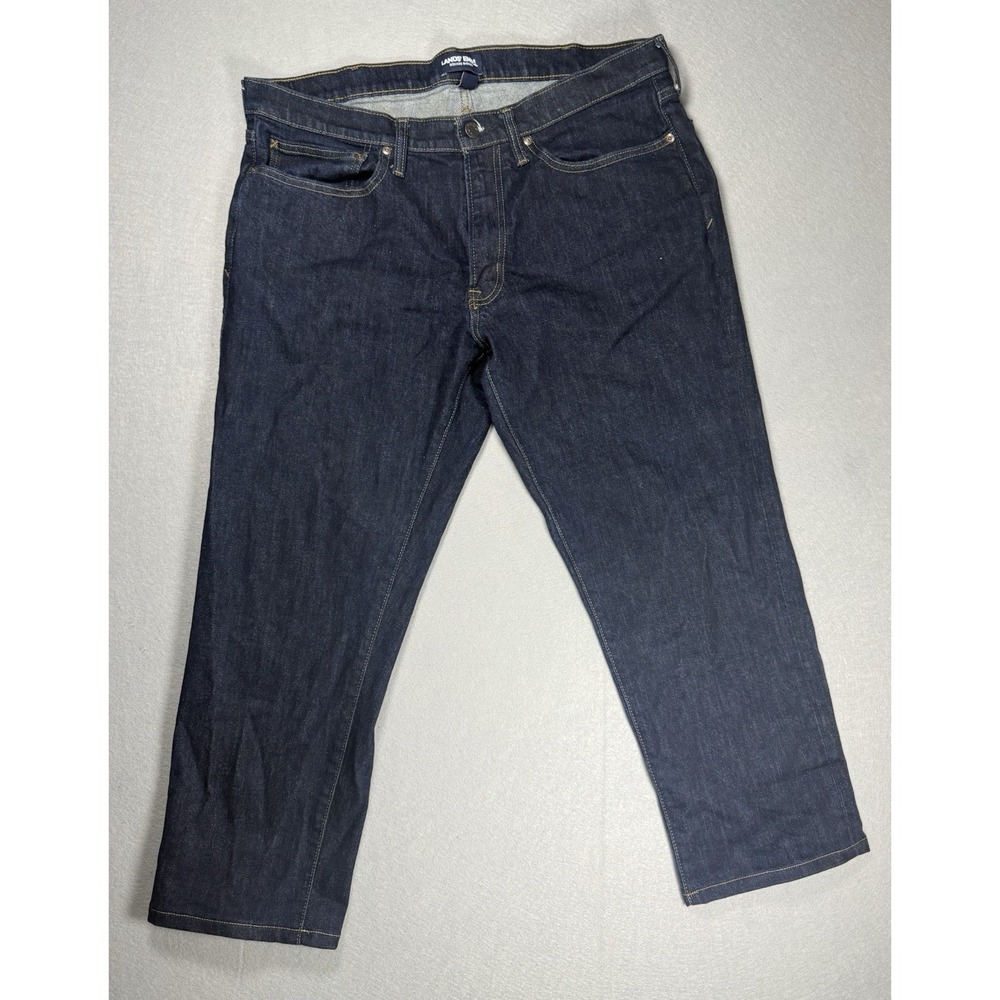 Lands' End Square Rigger Blue Jeans Straight Fit size 38 X‎ 26